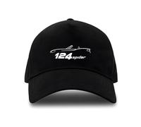 SANNITOU Casquette de Baseball Chapeau Unisexe pour 124 Spider, Voiture Chapeaux Ajustable Casquette de Sport de Plein air Cadeaux, Taille Unique,Black-OneSize