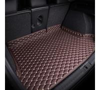 SANNITOU Cuir Tapis Coffre Voiture pour Seat Ateca 2016-2020 2021 2022 2023,Antidérapant Imperméable Protection Coffre Voiture Cargaison Doublure IntéRieure Accessoires,Coffee Beige