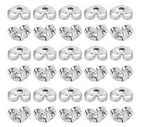 SANNIX 30 pièces/15 paires Fermoirs de Boucles d'Oreilles en Argent Sterling 925 Hypoallergénique, Léger et Sûr