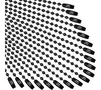 SANNIX Lot de 100 chaînes à perles en métal de 11,9 cm avec connecteurs pour la fabrication de bijoux et les travaux manuels (noir)
