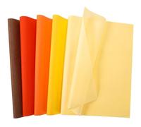 SANNIX Lot de 100 feuilles de papier de soie pour l'automne, papier cadeau orange pour sacs cadeaux, décoration de fête, jaune et marron, loisirs créatifs, emballage cadeau, 50 x 35 cm