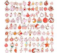 SANNIX Lot de 110 pendentifs assortis en émail plaqué or pour la fabrication de bijoux