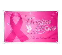 SANNIX Lot de 2 Bannières Octobre Rose Cancer du Sein Décoration Vitrine