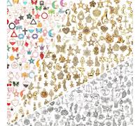 SANNIX Lot de 350 breloques assorties pour fabrication de bijoux, breloques en métal émaillé pour colliers bracelets boucles d'oreilles porte-clés fournitures d'artisanat