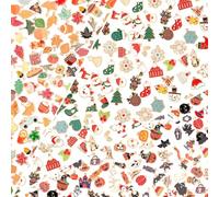 SANNIX Lot de 350 breloques de vacances, assortiment de breloques pour l'automne, Thanksgiving, Halloween, Noël, bijoux pour bracelets, colliers, boucles d'oreilles, fournitures de fabrication