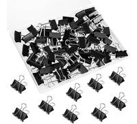 SANNIX Lot de 42 pinces à papier noires de 25 mm pour bureau, maison, école