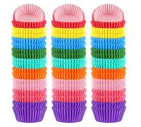 SANNIX Lot de 450 caissettes en papier pour cupcakes - Couleurs arc-en-ciel - 9 couleurs