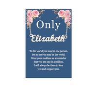 SANNYRA Elizabeth Collier personnalisable avec plaque nominative Plaqué argent Cadeau pour femme