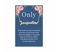 SANNYRA Jacqueline Collier personnalisable plaqué or 18 carats avec plaque nominative