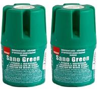 Sano Vert Nettoyant Ménager Toilette Cuvette WC Tablette Chimique Bloc Colore l'eau 150 gr (Green Lot de 2)
