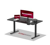 SANODESK 2 Moteurs Bureau Assis Debout 140x80 cm Plateau Complet, Bureau Debout électrique avec Panneau à Fonctions Mémoires, Table Réglable en Hauteur Électrique, Charge 120kg, Noir+Noir