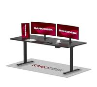 SANODESK 2 Moteurs Bureau Assis Debout 180x80 cm Plateau Complet, Bureau Debout électrique avec Panneau à Fonctions Mémoires, Table Réglable en Hauteur Électrique, Charge 120kg, Noir+Noir