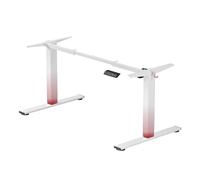 SANODESK Basic Bureau Assis Debout Électrique, Cadre de Bureau Réglable en Hauteur avec Deux Crochets, Capacité de 80 kg, Équippé du Système Anti-Collision, Blanc