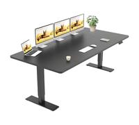 SANODESK Bureau Assis Debout 200x80cm avec 2 Moteurs Puissants, Charge 120kg, Bureau Électrique Réglable en Hauteur Stable, Table Debout avec Fonction Mémoire et Anti-Collision (Noir)
