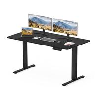 SANODESK Bureau Assis Debout Électrique 120 x 60cm avec Plateau Complet, Système anticollision, Bureau Debout Réglable en Hauteur Panneau Clavier Contrôle à Fonctions Mémoires, Noir