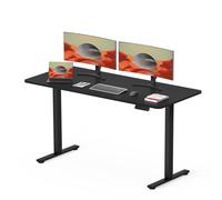 SANODESK Bureau électrique réglable en hauteur 120x60cm Plateau en une pièce, 4 mémoires, capacité de charge de 60 kg, protection anti-collision Noir