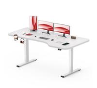 SANODESK Bureau Gaming Réglable en Hauteur 160x75 cm, Bureau Assis Debout, Table Électrique avec Fonction de Mémoire, Fonction de Rappel de Sédentarité, Érable