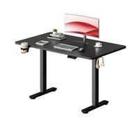 SANODESK Bureau Gaming Réglable en Hauteur Plateau Complet 110x54 cm, Bureau Assis Debout, Table Électrique avec Fonction de Mémoire, Fonction de Rappel de Sédentarité, Noir