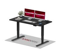 SANODESK EC4 Bureau Assis Debout(120x80cm), Bureau Réglable en Hauteur avec 2 Moteurs Puissants, Table Électrique avec Commande à mémoire et 3 Colonnes(Cadre Noir+Plateau Noir)