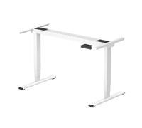 SANODESK EC4 Plus Bureau Assis Debout Électrique à 3 Colonnes avec 2 Moteurs,Bureau Réglable en Hauteur, Panneau Clavier Contrôle à Fonctions Mémoires,Grand Système Anti-Collision, Blanc