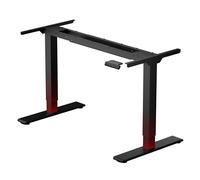 SANODESK Lite Bureau Assis Debout Électrique à 2 Moteurs Charge 120kg, Bureau Réglable en Hauteur en Acier avec Panneau Clavier Contrôle à Fonctions Mémoires, Grand Système Anti-Collision, Noir