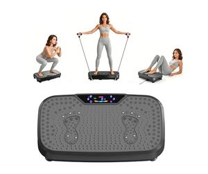 SANODESK Plateforme Vibrante d'Exercise, 120 Vitesses, Écran Tactile et Télécommande, jusqu'à 200 kg, avec Cordes de Résistance