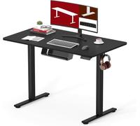 SANODESK Q1 Bureau Assis Debout Électrique avec Plateau de Table Complet, Bureau Réglable en Hauteur Électrique avec 4 Préréglages de Mémoire, 100 x 60 cm, Panneau Intelligent, Noir