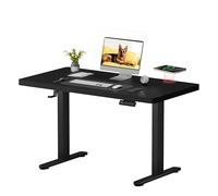 SANODESK Q1 Pro Bureau Assis Debout 110x54cm avec 2 Moteurs Puissants, Charge 80kg, Bureau Électrique Réglabl avec Verrouillage Enfant et Recharge sans Fil, Fonction Mémoire et Anti-Collision, Noir
