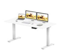 SANODESK Q1 Pro Bureau Assis Debout 160x70cm avec 2 Moteurs Puissants, Charge 120kg, Bureau Électrique Réglable en Hauteur Stable, Table Debout avec Fonction Mémoire et Anti-Collision (Blanc+Blanc)