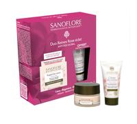 Sanoflore Coffret Duo Reines Rose Éclat Bio - Contour des Yeux Regard + Crème Visage Teint Éclat 15 ml - Anti-âge, Vitamine C, Edelweiss & Thym Orange - Idée Cadeau Premium naturel