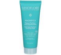 [Nouveau]Sanoflore Magnifica Masque Anti-imperfections Bio, Soin Matifiant pour Peaux Mixtes à Grasses - 75 ml (Turquoise)