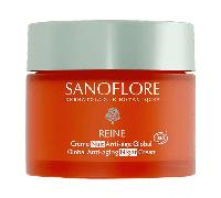 Sanoflore REINE Crème Nuit Anti-âge Global Bio, texture Eau-dans-Huile avec une action pro-régénérante et réparatrice au niveau cellulaire, 50ml
