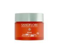 Sanoflore REINE Crème Nuit Anti-âge Global Bio - Texture Eau-dans-Huile avec une action pro-régénérante et réparatrice au niveau cellulaire - 50ml