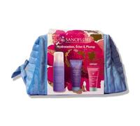 Sanoflore Trousse Hydratation & Éclat, Mousse Démaquillante 150 ml + Gelée Exfoliante 75 ml HYDRA CIANA + Baume ROSA FRESCA 15 ml, Soins Visage Bio, Peaux Sensibles