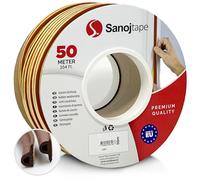 Sanojtape Bande de Joint P-Profil Marron Auto-adhésive 50 Mètres d'étanchéité en EPDM Mousse Imperméable pour la Fenêtre de Porte