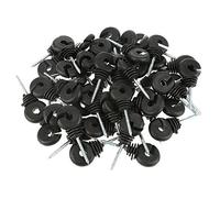 SANON Isolateur de clôture électrique, 50Pcs Isolateurs à Anneau à Visser Accessoires de Clôture Électrique pour Poteau en Bois