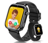 Sanorum Montre Connectée Enfant AVCE GPS/Appels Vidéo/Téléphone/SOS, Noir | 4G Smartwatch Enfant avec Chat Vocal, Carte SIM, Mode Classe, Podomètre, Réveil, Étanche IP68, Dormir, Chronomètre, Cadeau