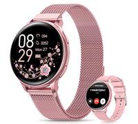 Sanorum Montre Connectée Femme avec Appel Bluetooth, 1.27" HD Smartwatch Fonction Féminine, 120+ Modes Sportifs, 24H Fréquence Cardiaque, 24H SpO2, Sommeil, Calories IP68 Podomètre Android iOS Rose