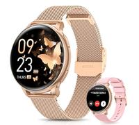 Sanorum Montre Connectée Femme avec Appel Bluetooth, 1.27" HD Smartwatch Fonction Féminine, 120+ Modes Sportifs, 24H Fréquence Cardiaque, 24H SpO2, Sommeil, Calories IP68 Podomètre Android iOS Or Rose