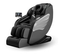 Sanotechnik® Chaise de Massage Luxe Noire - Zéro-Gravité, 8 Mouvements de Pression, 3D-Body-Scan, Coussins Gonflables pour Pieds et Jambes, Fonction Chauffante, Bluetooth - Réf. MA2601