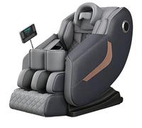 Sanotechnik HEALORA Fauteuil de massage gris Zero Gravity avec fonction chauffante, massage par compression d'air, massage des yeux, écran tactile LED de 7", Bluetooth, 3 niveaux d'intensité