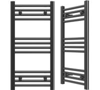 Sanotechnik | Radiateur de salle de bain Breno - 40x80 cm - Noir - Design moderne - Chauffe-serviettes