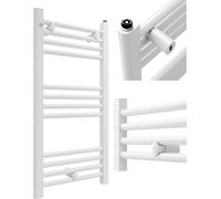 Sanotechnik | Radiateur de salle de bain PUERTO - 40/80 cm - Blanc - Design moderne - Chauffe-serviettes - Peu encombrant
