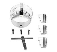 SANOU K11-125 3 - Mandrin de tour à auto-centrage, mandrin de tour métallique de 125 mm de diamètre, à serrage haute précision pour le travail du bois et l’usinage, mandrin