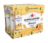 SANPELLEGRINO Momenti bois gazeuse aromatisée clémentine peche - 4 packs de 6x33cl