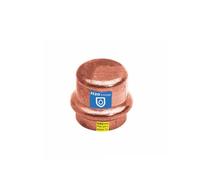 Sanpro Lot de 3 bouchons en cuivre à sertir - Taille V 18 (raccord à compression en cuivre, gaz, eau, eau potable, chauffage, plomberie, plomberie, conduite en cuivre)