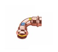 Sanpro Raccord à sertir en cuivre coudé à 90° - Coude - Taille V 15 (raccord à sertir en cuivre, gaz, eau, eau potable, chauffage, sanitaire, conduite en cuivre)