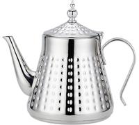 SANQIAHOME Théière en acier inoxydable 1200ml avec infuseur amovible,Théière vintage,argent