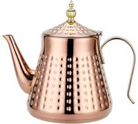 SANQIAHOME Théière en acier inoxydable 1200ml avec infuseur amovible,Théière vintage,Cuivre