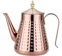 SANQIAHOME Théière en acier inoxydable 1650ml avec infuseur amovible,Théière vintage,Cuivre